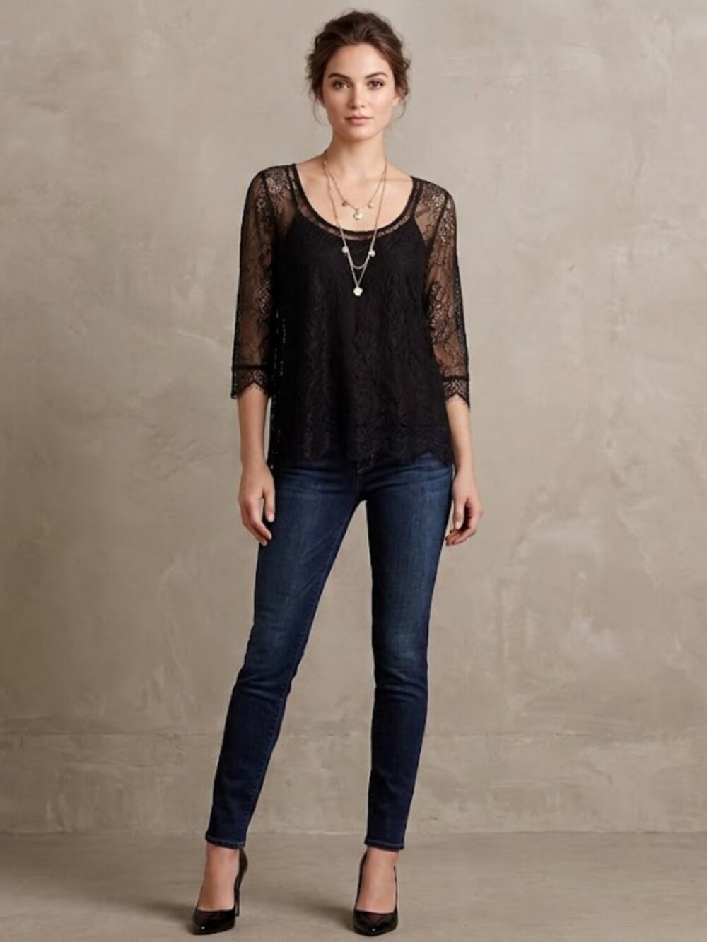 Arden B Essential Slim Long Sleeve‎ Shirt Blouse XS